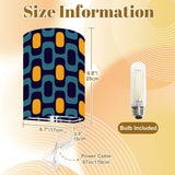 Sunburst Retro Linen Shade Wall Sconces - Midcentury Plug-in Lamp Set of 2