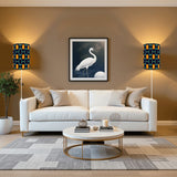 Sunburst Retro Linen Shade Wall Sconces - Midcentury Plug-in Lamp Set of 2