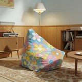 Retro 70s Floral Bedside Cabinet with Integrated Power Access