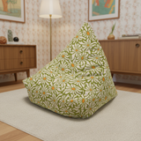 Retro 70s Daisy Pattern Duvet Cover Set: Green Orange White Floral Bedding