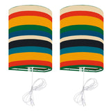 70s Retro Wall Sconces Set –  Smart LED, Stripes Rainbow