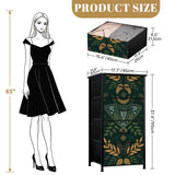 Folkloric 60s Scandi Retro Dresser: Vintage Steel Frame Fabric Storage
