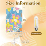 70s Retro Wall Sconces Set –  Smart LED, Multicolor Flowers