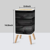 Black & Gray Faux Wood Backdrop – Supremetones Retro Square Trash Can