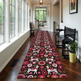 Holidays Season Vintage Style Hallway Retro Runner Rug - Nordic Folkloric