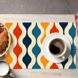 Reversible Midcentury Placemats – Double Sided Reusable Table Mats