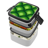 Retro 70s Midcentury Bento Box – Stackable Lunch Box with Spoon + Handle