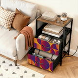 Retro 60s Midcentury Bedside Cabinet with Integrated Power Access