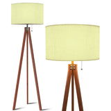 Retro Scandi Tripod Floor Lamp, Vanilla Shade
