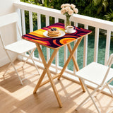 Midcentury Retro TV Trays Set of 4 with Wooden Storage Rack