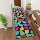 Abstract Retro Runner Rug – Midcentury Bauhaus Style Multi Sizes Non-Slip