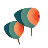 Triangle 60s Retro Tripod Nesting Table Set, Rainbow