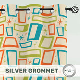 50s Vintage Grommet Curtains: Atomic Midcentury Blackout Panels