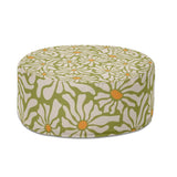 70s Retro Daisies Inflatable Ottoman – Midcentury Flower Power Lounge Seat