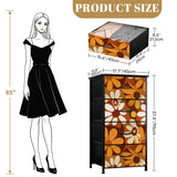 Modern 70s Retro Print Dressers for Smart Storage - Flower Power Design