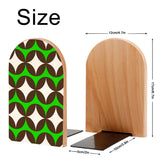 Size diagram of the Green Diamond Wave bookend: 12 cm wide, 17 cm high, base 10 by 5 cm