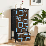 60s Atomic Retro Dresser: Brown Blue Midcentury Modern Storage Cabinet