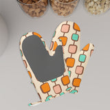 Retro Midcentury Modern Oven Mitts – Heat Resistant Silicone Pair