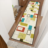 Atomic Style Midcentury Runner Rug – Retro 50s 60s Vintage Pattern