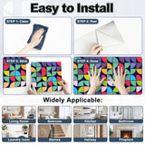 Retro Bauhaus Self-Adhesive Wall Panel Kit: Waterproof PVC Tiles