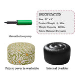 70s Retro Daisies Inflatable Ottoman – Midcentury Flower Power Lounge Seat