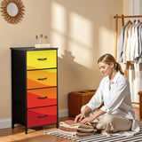 60s Atomic Retro Dresser: Midcentury Modern Steel Frame Fabric Storage Cabinet