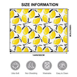 Retro 60s Lemons Rug 12x9 ft – Midcentury Mediterranean Plush Non-Slip