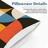 60s Bauhaus Retro Pattern Comforter Set: Queen Size Microfiber Bedding