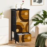 Brown Black Midcentury Modern Retro 70s Dresser – 4-Drawer Storage