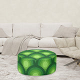 Green Retro 70s Inflatable Footstool – Midcentury Modern Ottoman