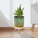 Scandi Style Planter with Wooden Legs: Earthy Tones Ombre Home Decor