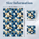 Retro 60s Geometric Twin Duvet Cover Set: Midcentury Modern Bedding 55"x79"