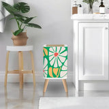Floral Green White Yellow Midcentury Rug – No Tassels Retro 70s Home Decor - retro rug