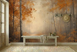 Foggy Tree Path Oil Painting Full-Wall Peel & Stick Wallpaper Custom Sizes - 144’’x100’’ - retro wallpaper