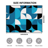Geometric 1960s Retro Area Rug 12x9 ft – Plush Midcentury Non-Slip Carpet - retro rug