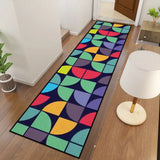 Geometric Abstract Retro Runner Rug – Midcentury Multi Sizes Non-Slip - retro ads