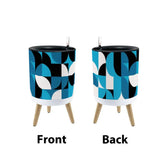 Geometric Pattern 60s Retro Nordic Style Plant Pot with Wooden Legs - retro plant pot