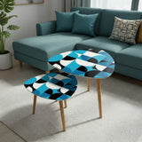 Geometric Retro 60s 4-Drawer Fabric Dresser – Midcentury Storage - retro dresser
