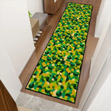 Green 70s Vintage Area Rug 12x9 – Plush Midcentury Non-Slip Floor Mat - retro rug