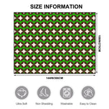 Green Brown White 70s Retro Area Rug – Large Midcentury Non-Slip Carpet - Rugs & Mats - retro