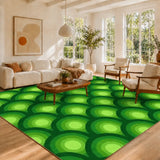 Green Extra Large Peacock Eyes Retro 70s Rug – Midcentury Non-Slip Carpet - retro ads