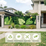 Green Monstera Balcony Fence Privacy Screen – Retro 70s Waterproof Cover - Retro Privacy Screen