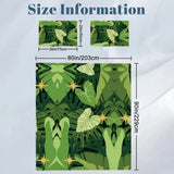 Green Monstera Leaf Retro Duvet Cover Set: Midcentury Botanical Bedding - One Size - retro bedding