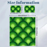 Green Peacock Eye Duvet Cover Set: 70s Retro Full Size Microfiber Bedding - retro bedding