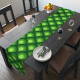Green Peacock Eye Retro 70s Table Runner in 2 Sizes - Midcentury Decor - Home Decor