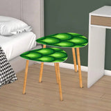 Green Peacock Eyes Retro Tripod Nesting Table Set - Midcentury tables - One Size - retro nesting tables