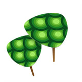 Green Peacock Eyes Retro Tripod Nesting Table Set - Midcentury tables - One Size - retro nesting tables