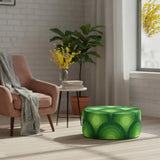 Green Retro 70s Inflatable Footstool – Midcentury Modern Ottoman - pouf