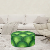 Green Retro 70s Inflatable Footstool – Midcentury Modern Ottoman - pouf
