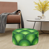 Green Retro 70s Inflatable Footstool – Midcentury Modern Ottoman - pouf